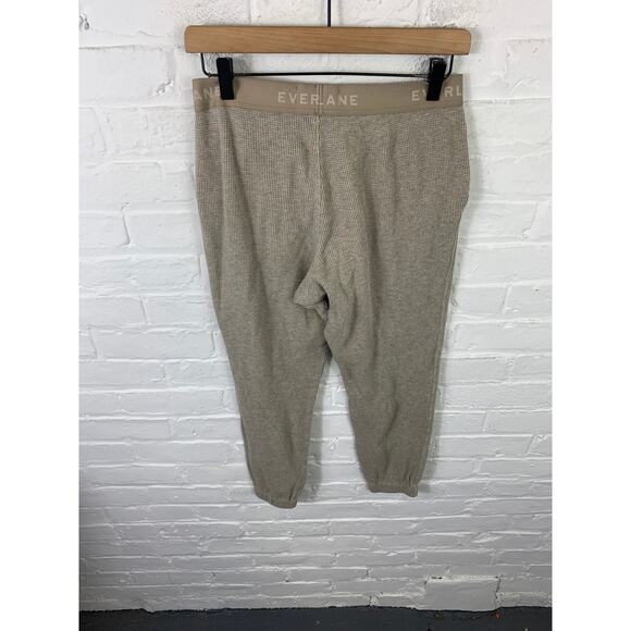 Everlane Men's Organic Cotton Waffle Lounge Jogger Heathered Oatmeal Size Small - Picture 4 of 6